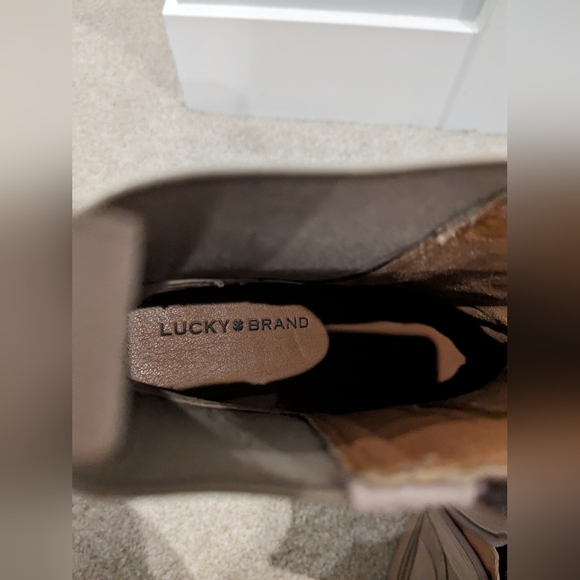 Lucky Brand Leather Moto Boot in Taupe - Picture 11 of 11